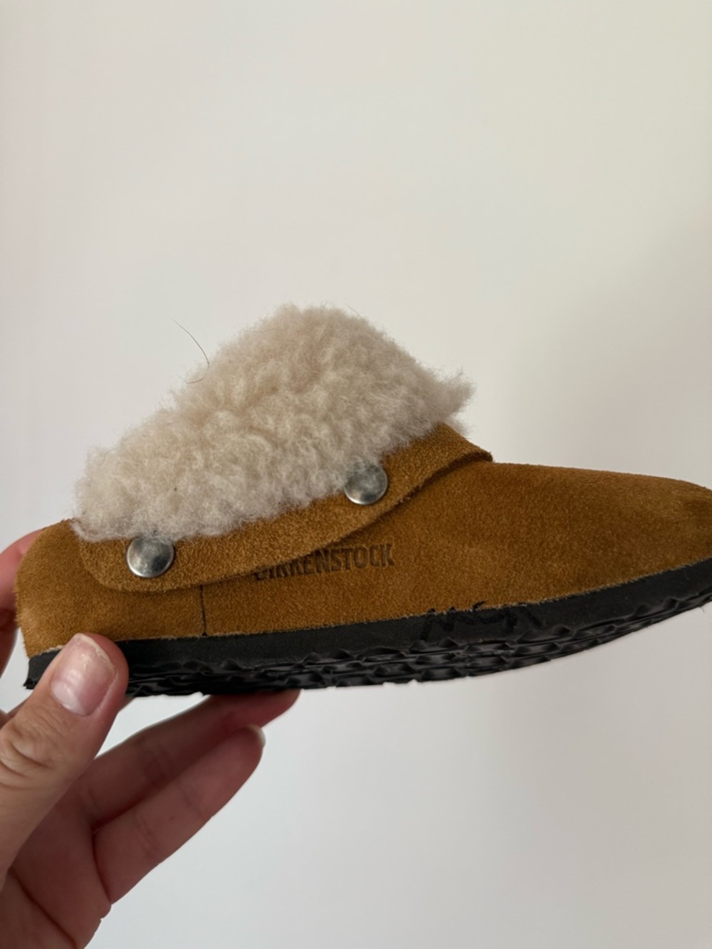 Birkenstock Kaprun Cuff Kids Suede Shearling Clog EU 26 - US 8